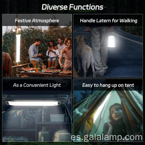 Luz de campamento LED inflable portátil con USB